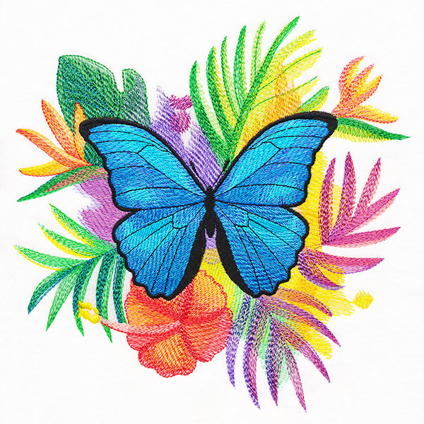 Tropical Blue Morpho Butterfly