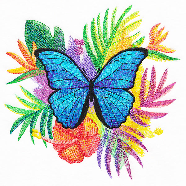 Tropical Blue Morpho Butterfly