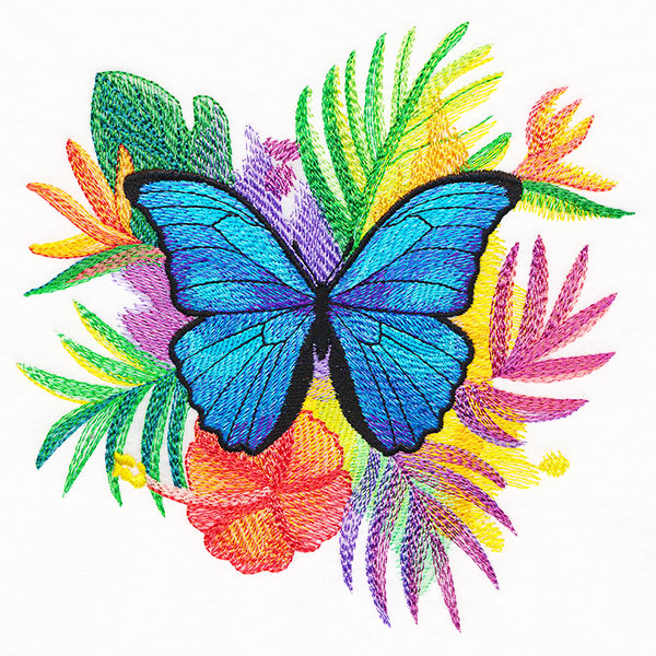 Tropical Blue Morpho Butterfly