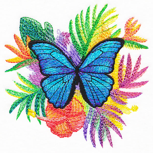 Tropical Blue Morpho Butterfly