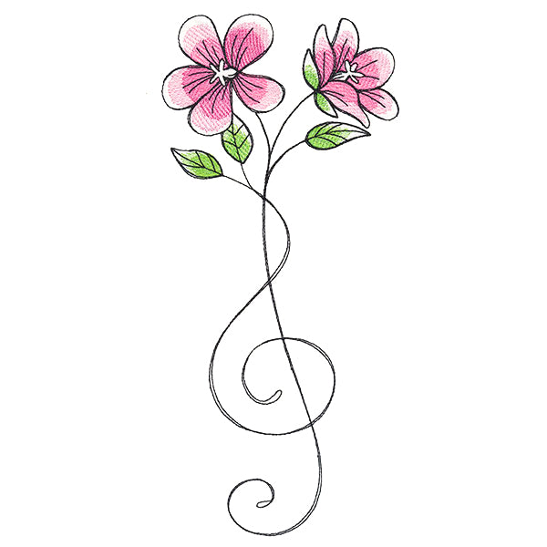 Blooming Treble Clef