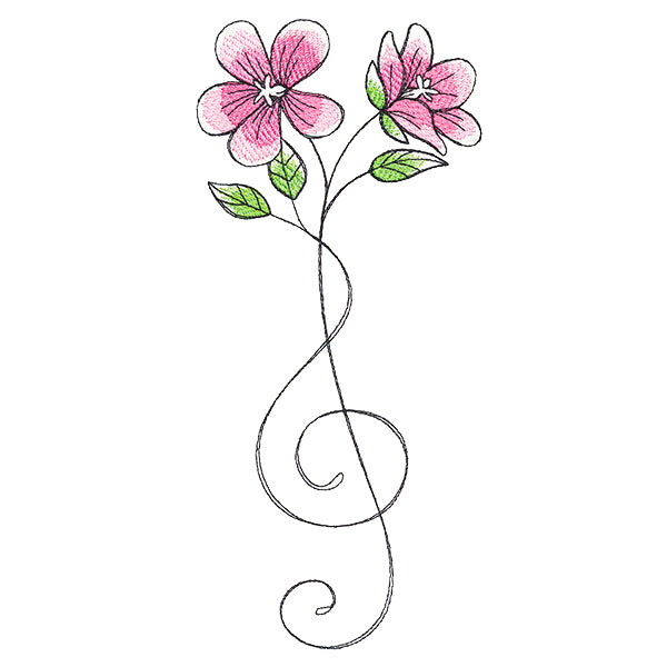 Blooming Treble Clef