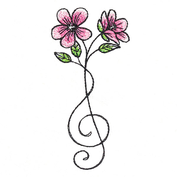 Blooming Treble Clef