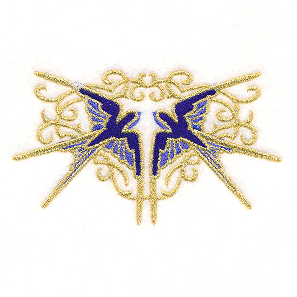 Elegant Baroque Swallows