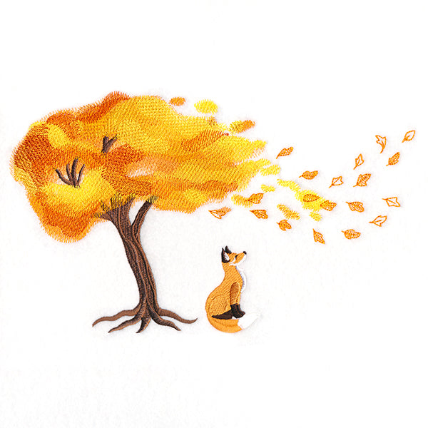 Breezy Leaves with Fox