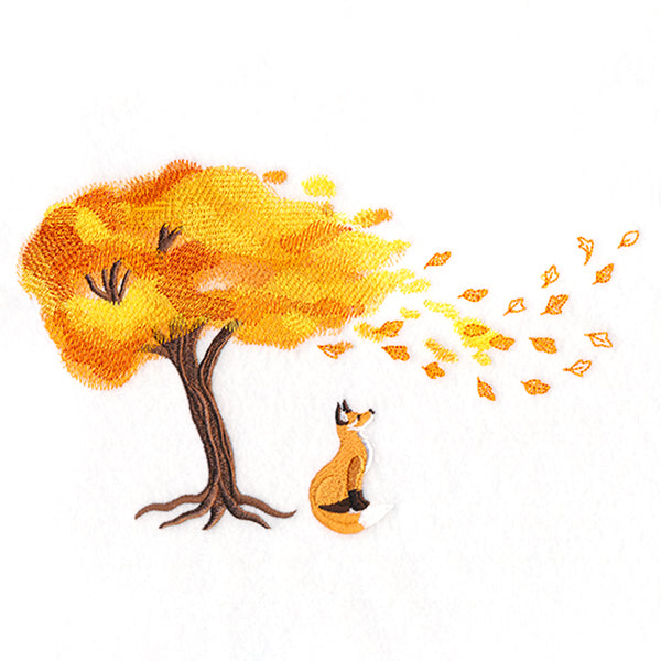 Breezy Leaves with Fox