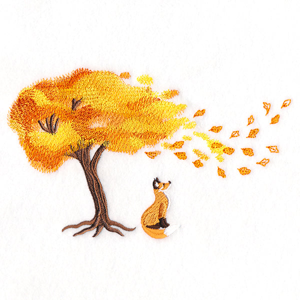 Breezy Leaves with Fox