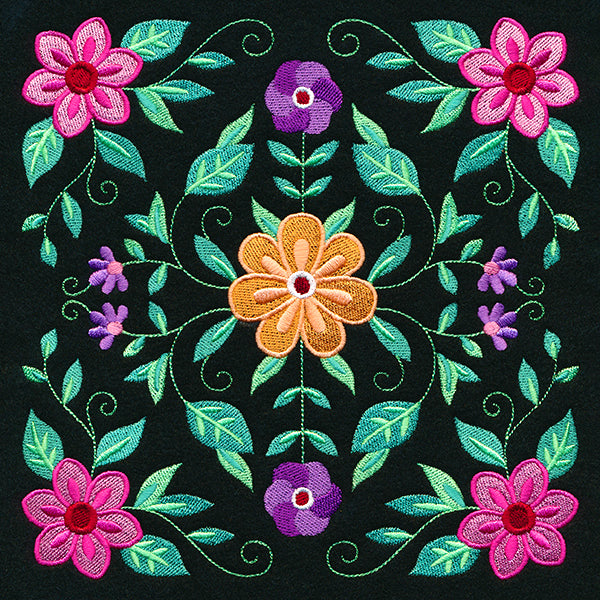 Bohemian Blooms Square