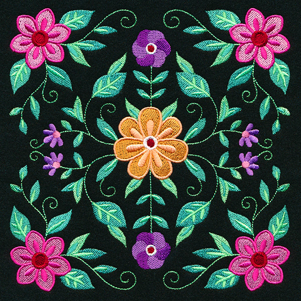 Bohemian Blooms Square
