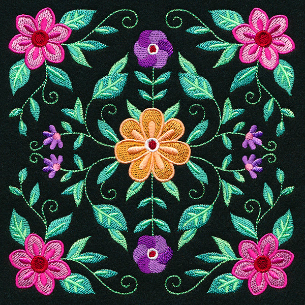 Bohemian Blooms Square