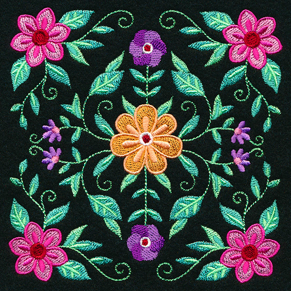 Bohemian Blooms Square