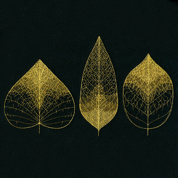 Sheer Delicate Leaf Trio