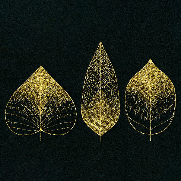 Sheer Delicate Leaf Trio