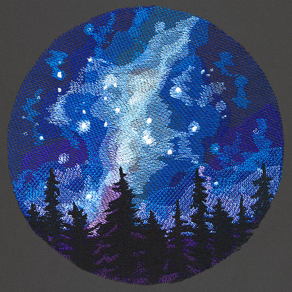 Milky Way Forest Scene