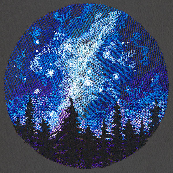 Milky Way Forest Scene