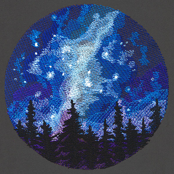 Milky Way Forest Scene