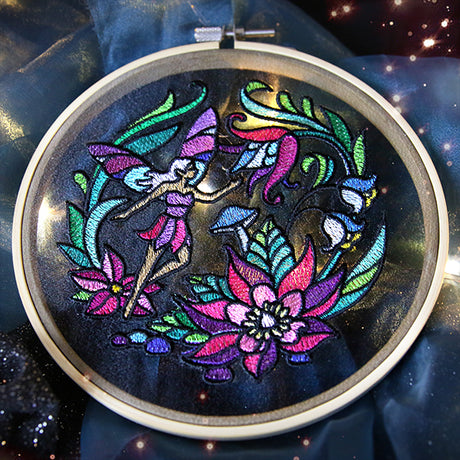 Stained Glass Fairy Scene