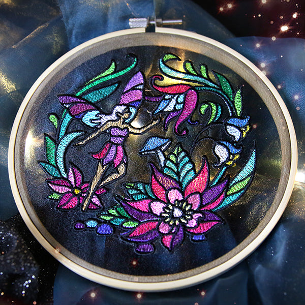 Stained Glass Fairy Scene
