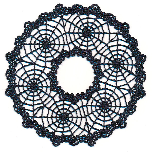 Spooky Spiderweb Doily - Open Center (Lace)