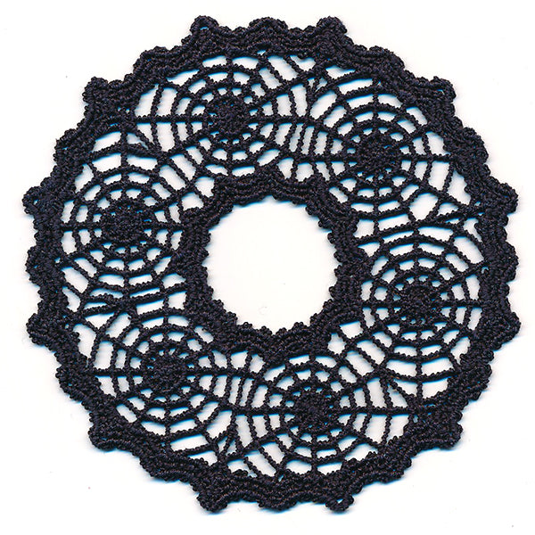 Spooky Spiderweb Doily - Open Center (Lace)