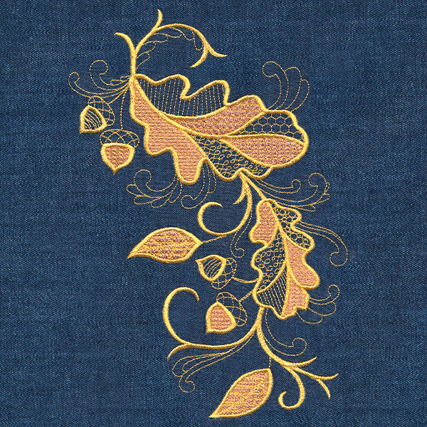 Cascading Oak Leaves