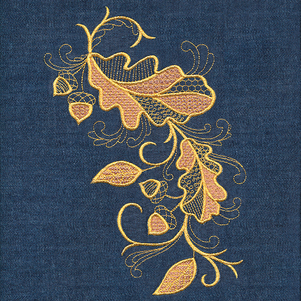 Cascading Oak Leaves