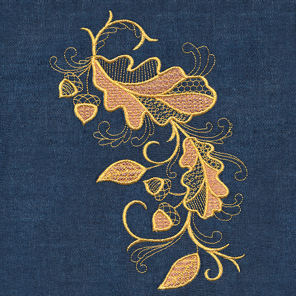 Cascading Oak Leaves