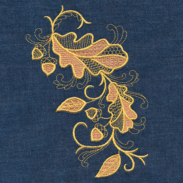 Cascading Oak Leaves