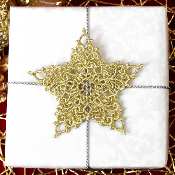 Shimmering Star Gift Topper (Lace)