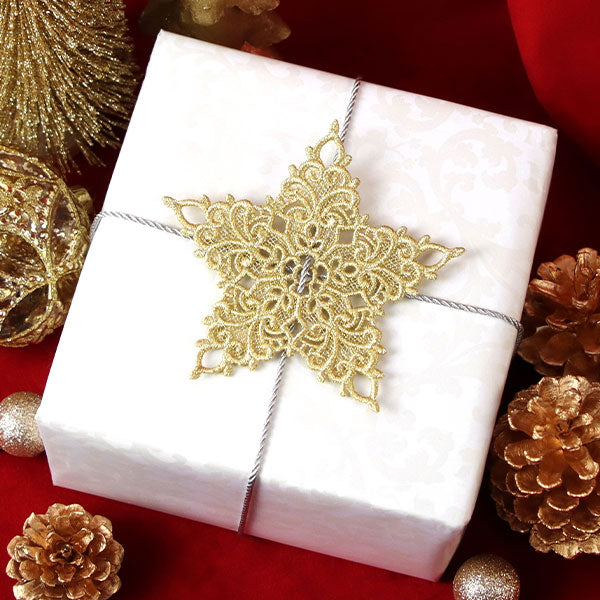 Shimmering Star Gift Topper (Lace)