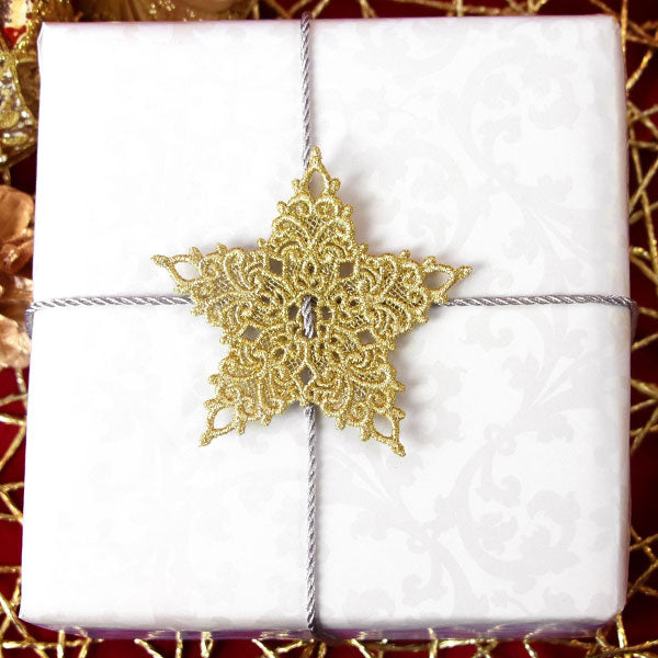 Shimmering Star Gift Topper (Lace)