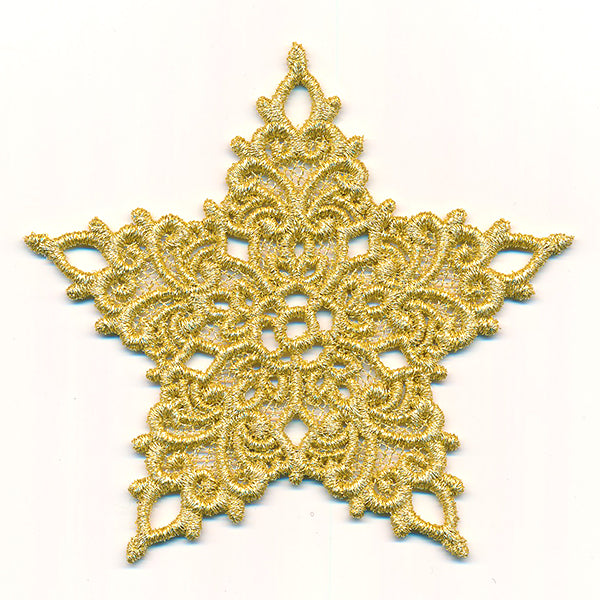 Shimmering Star Gift Topper (Lace)