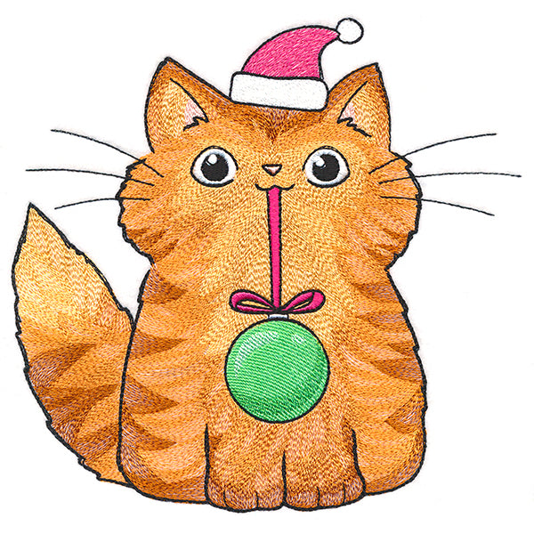 Fluffy Christmas Kitty