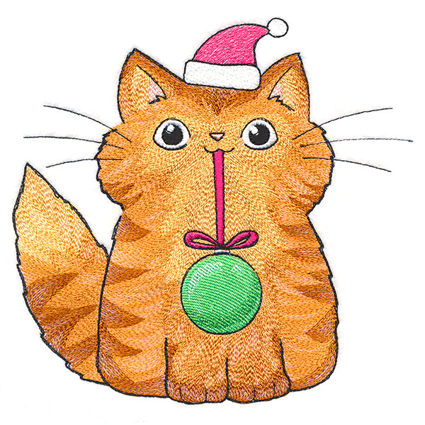 Fluffy Christmas Kitty