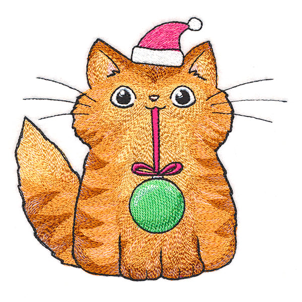 Fluffy Christmas Kitty