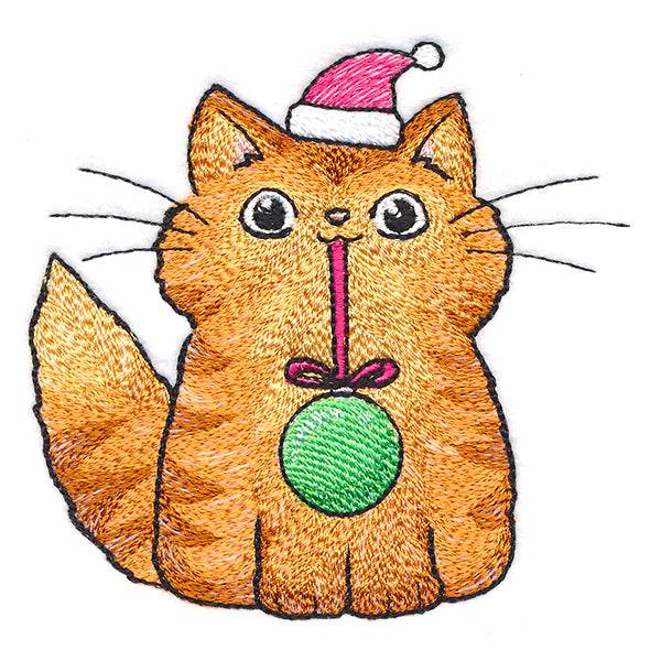 Fluffy Christmas Kitty