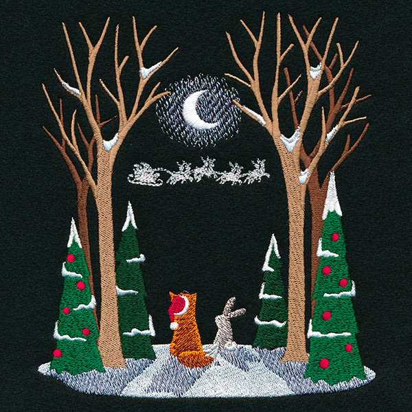 Moonlit Christmas Scene