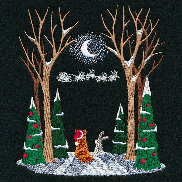 Moonlit Christmas Scene