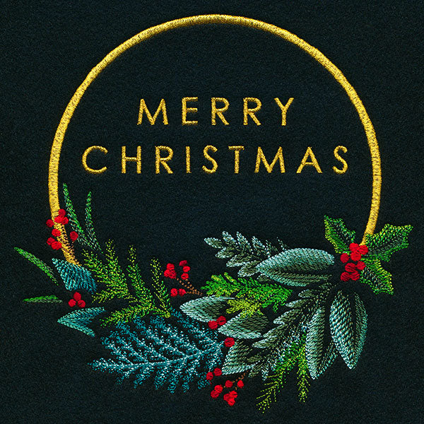 Modern Merry Christmas Wreath