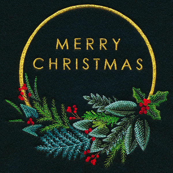 Modern Merry Christmas Wreath