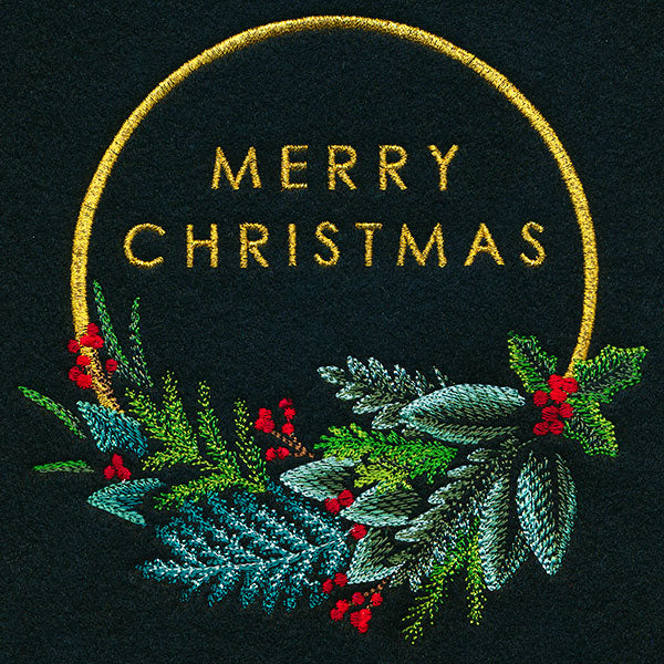 Modern Merry Christmas Wreath