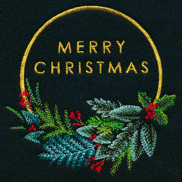 Modern Merry Christmas Wreath