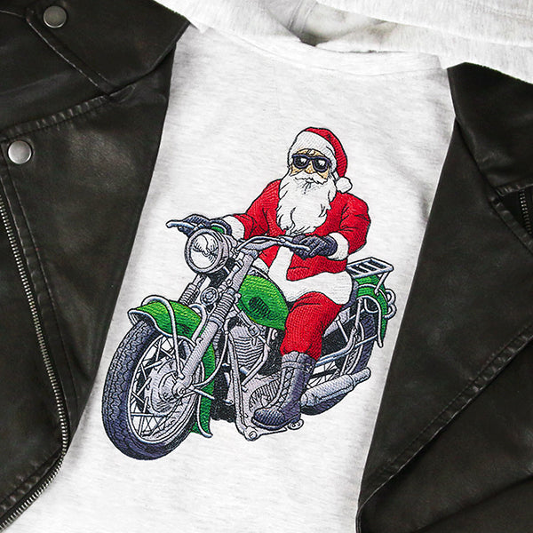 Chillin' Motorcycle Santa