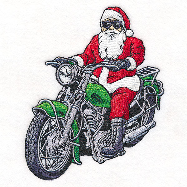 Chillin' Motorcycle Santa