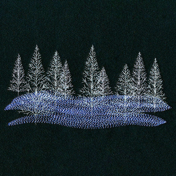 Wintry Forest Border