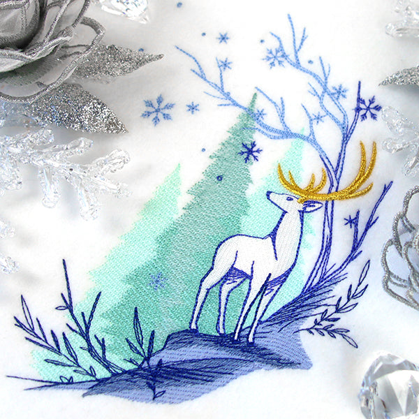 Enchanting Winter Deer Scene