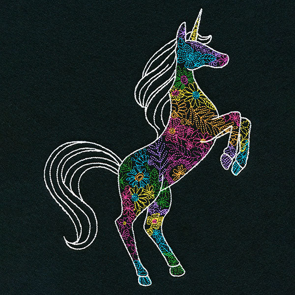 Bohemian Flowers Unicorn