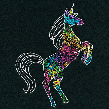 Bohemian Flowers Unicorn