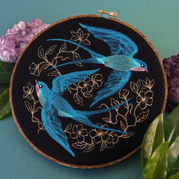 Soaring Swallows in Blooms