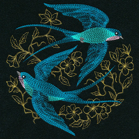 Soaring Swallows in Blooms